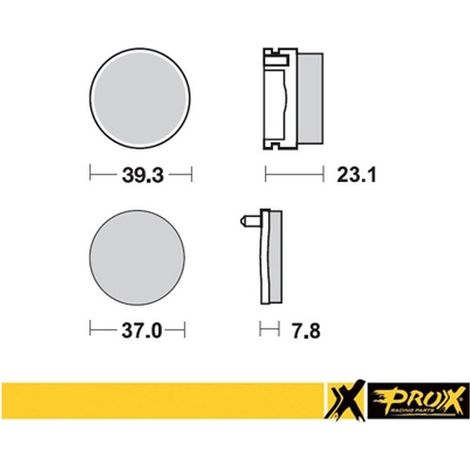 Pastillas de freno traseras Prox para Yamaha YFS 200 Blaster 91-02, sólidas KH155