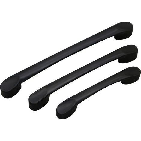 8 Pièces Poignées D'armoire Noire, Meubles Poignée Noire, Poignée de Cuisine Tiroir, Tirer Poignée Porte Noire, Poignées de Porte Noir, Pour Tiroir, Armoires, Meubles(128 mm) (1/3)