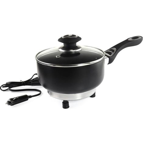 Pentola elettrica con coperchio per auto, 18 cm x 8 cm, 150 W, 12 V, AMIO-02534 (1/3)