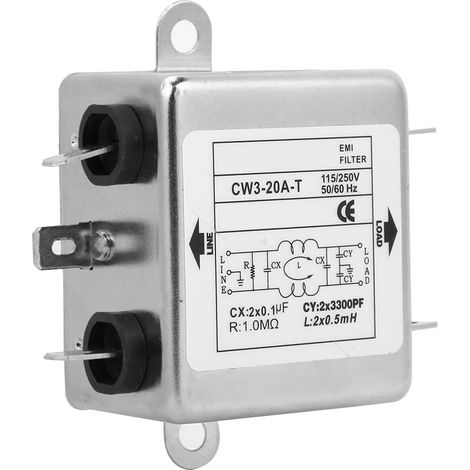 Einphasiger EMV-Filter CW3-20A T für 115V/250V 50/60Hz Stromversorgung (1/5)