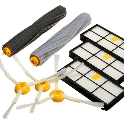 Accessoire pour aspirateur-8PCS Accessoire iRobot Kit de Remplacement Accessoires pour iRobot Roomba 800-900 Series, 880-860-870-871-980-990 Robots (1/4)