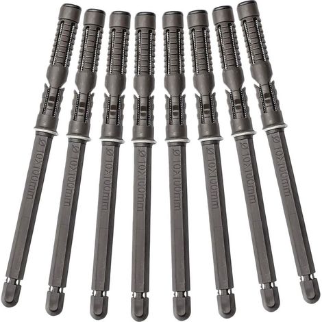 8 Pièce Supports Étagères Flottante Dissimulé, Support d'Etagère Support Mural Invisible, Lourd Devoir Support pour DIY Etagères Murale Conseil Flottant (10x100mm) (1/5)