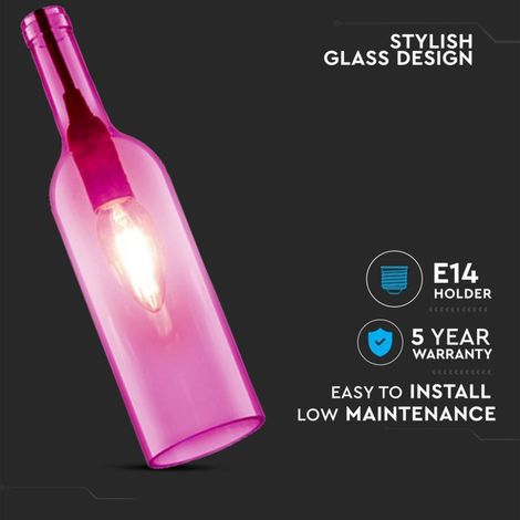 Colgante botella rose E14 max 60W (1/4)