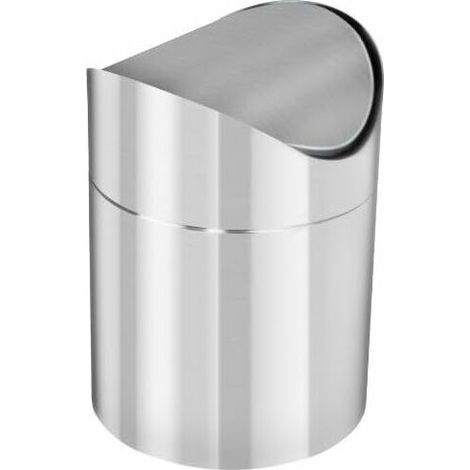 Poubelle Salle DE Bain INOX, Argenté-- (1/5)