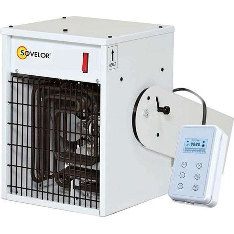 Chauffage électrique à air pulsé 3.3 Kw - 2850 Kcal/h Monophasé - IPX4 (1/2)
