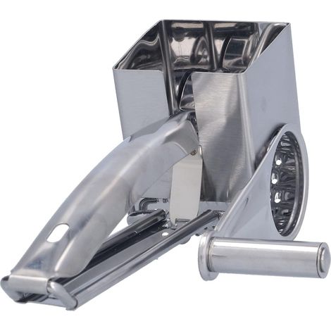 Stainless Steel Cheese Grater with Handle, Manual Grinder for Cheese, Nuts, Vegetables, Kitchen Accessories (1/5)