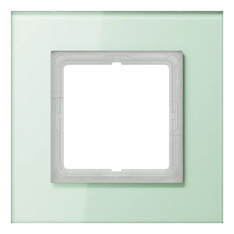 Jung Telaio in vetro 1 posto, LS PLUS, vetro, bianco opaco, montaggio verticale e orizzontale LSP 981 GLAS