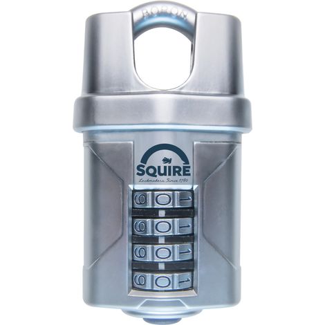 Cadenas à anse protégée à combinaison 4 molettes SQUIRE Vulcan 50 (1/4)