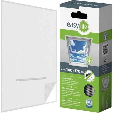 Mosquitera ventana de techo easy-life 140x170 cm con cremallera autoadhesiva (1/3)