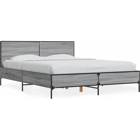 Maison Exclusive - Giroletto Grigio Sonoma 120x200 cm in Legno Multistrato Metallo