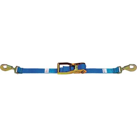 Sangle d'amarrage DIN EN 12195-2 6 m – Largeur 50 mm – Avec rochet et mousqueton – Charge utile 4000 daN – Dolezych