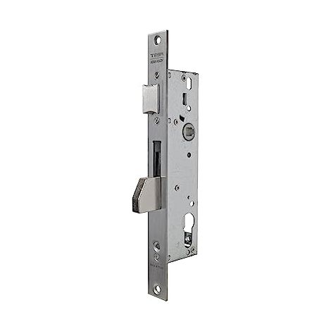 Tesa Assa Abloy 421028 Ai Lock monopunto per pefiles Metal 2210, planca Tilt, Ingresso 25 mm, Acciaio Inox (1/3)