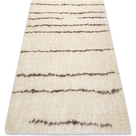 Teppich FLUFFY 2371 Shaggy Streifen - creme / beige beige 200x290 cm
