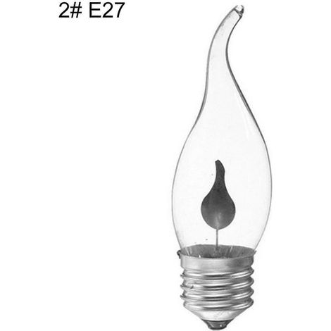 Renikh 3W 220V E14/E27 LED-Dekorationslampe mit flackerndem Flammeneffekt (2 E27)