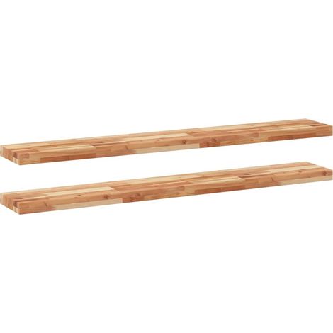 Maison Exclusive - Schweberegale 2 Stk. 140x20x4 cm Massivholz Ak