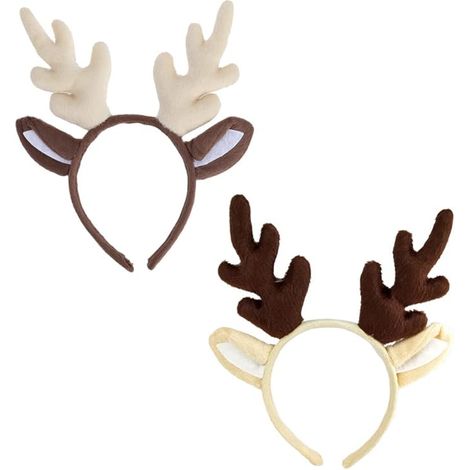 pezzi Cerchietti con corna di renna per feste di Natale, Carnevale, costumi per bambini, accessori per capelli, accessori per feste, decorazioni natalizie (1/5)