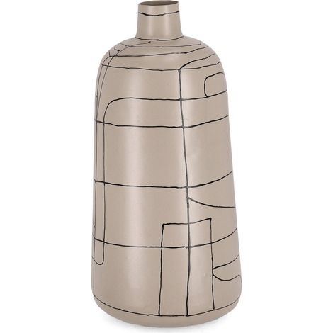Vaso bottiglia "Siva" in metallo per uso interno ed esterno h 44,5 cm -Beige (1/2)