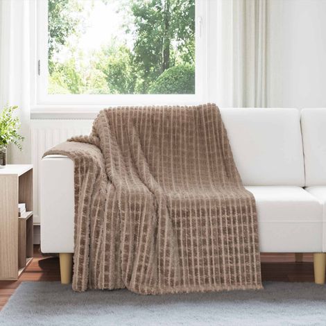 Überwurfdecke Kamel 200 x 150 cm Fleece