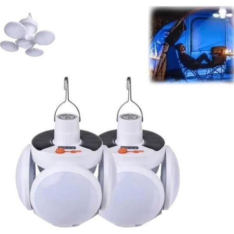 1 Lampe solaire pliable, 5 modes luminosité, IP65 étanche, batterie 1200mAh, crochet suspension, camping urgence