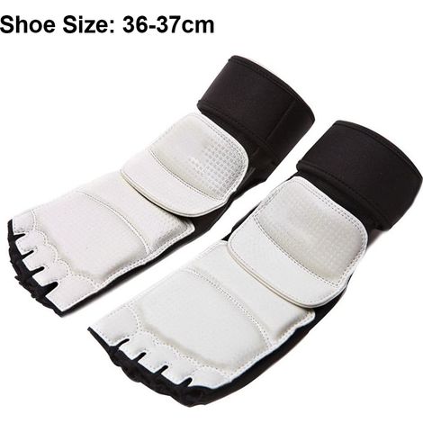 1 paire de protège-pieds pour l'entraînement au Taekwondo, à la boxe, aux arts martiaux (Muay Thai, Kung Fu, Tae Kwon Do), pour hommes, femmes et enfants.