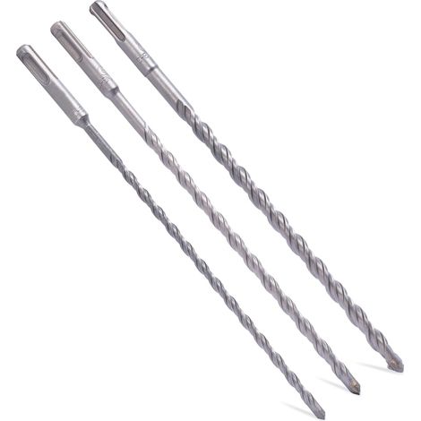 Ensemble de 3 Scie Cloche Beton pour Perceuse Percussion Forets SDS, 260mm (6, 8, 10mm) Pratique et Compact dans un Étui de Rangement Inclus pour Béton, Tuyaux, Pierres (1/5)