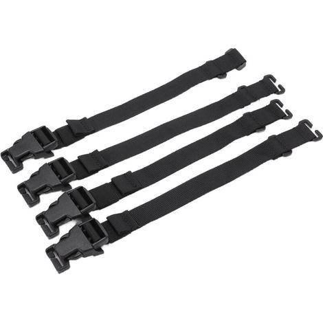 4 verstellbare Reisegurte mit robuster Multifunktionsschnalle für Koffer – Schwarz (1/5)