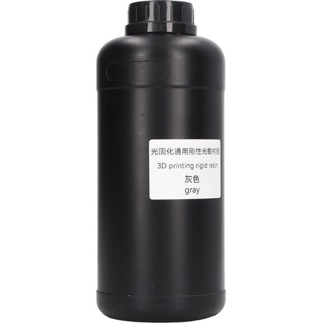 1000 ml lichtempfindliches Druckharz, universelles, starres, lichthärtendes Harz für DLP-LCD-3D-Drucker, grau. (1/5)