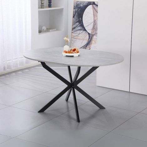 Tavolo rotondo allungabile Rut 100x100x77H colore cemento