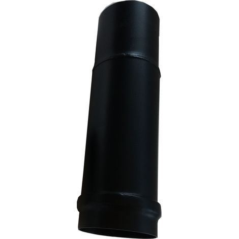 Sivac – Raccord fumisterie longueur droite ajustable 80mm noir – Éléments anti condensation intégrés – Installation facile pour poêle à granulés