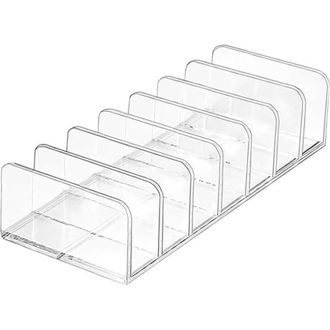Organizer für Lidschattenpaletten, transparenter Aufbewahrungskoffer mit 7 Fächern für Make-up-Paletten, Rougehalter, Kosmetikaufbewahrung