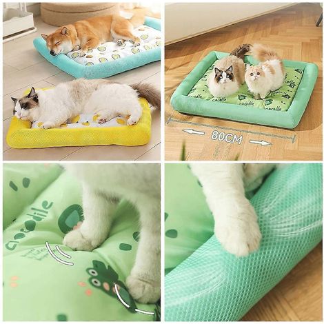 Matelas rafraîchissant pour chatons gris, motif chiot, petit et moyen chat. Coussin rafraîchissant pour chatons de petite et moyenne taille. (1/4)