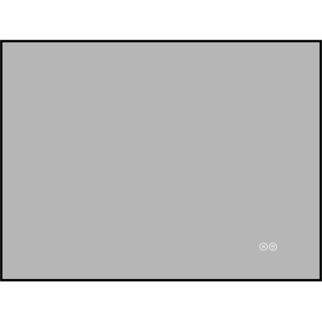 CHICFURN Espejo de baño LED 50x70 cm con marco de aluminio plateado, antivaho, retroiluminado, 3 colores de luz regulables y función memoria para baño (1/5)