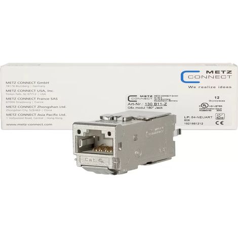 Metz Connect C6Amodul 180° Jack (12 Stück) 130B11-Z (1/2)