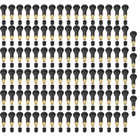 100 pièces de rechange universel pour moto de voiture Snap dans la tige de valve de pneu de pneu (TR413) (1/5)