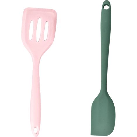 Ensemble Ustensiles Cuisine - Outils Silicone Miniatures Spatules - Pour Petites Portions Et Sauces - Lot De 2 Pieces (1/5)