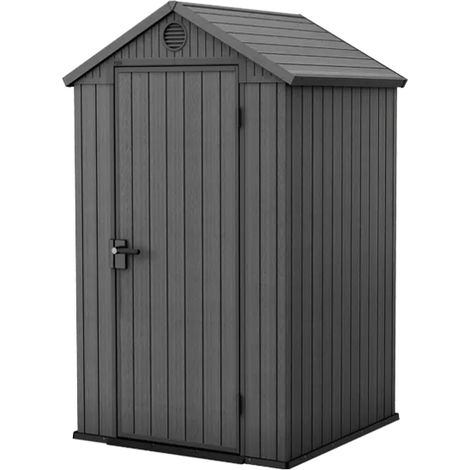 KETER Caseta de exterior Darwin 4x4 125,8x116,7x205 cm y 1,5m2 - Gris