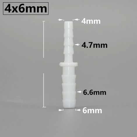 Raccord direct réducteur en PE de qualité alimentaire pour tuyau d'irrigation, adaptateur pour pompe à air d'aquarium et tuyau d'irrigation. (1/5)