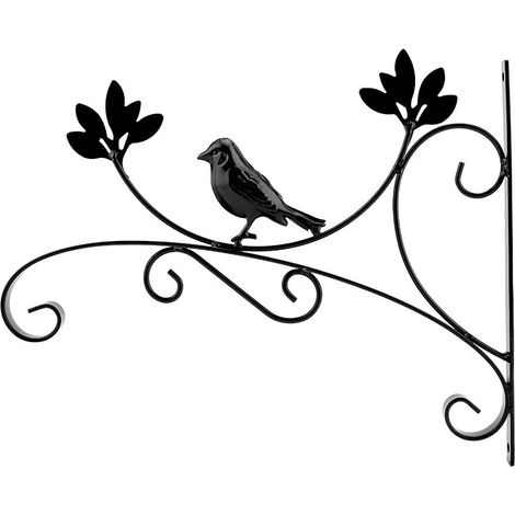 Filiyano – Support mural pour plantes suspendues, crochet en fer forgé décoratif pour jardin. (1/5)