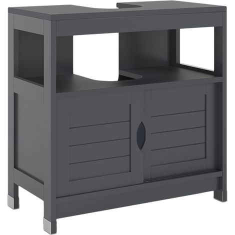 Mobile sottolavabo per bagno Vilda, Grigio, 60 x 60 cm, Vicco