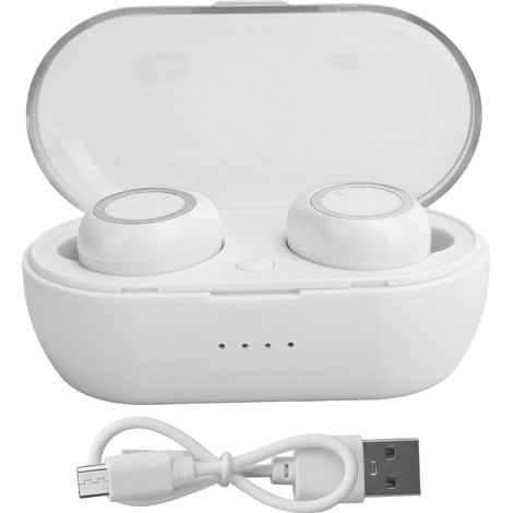 Écouteurs Bluetooth 5.0 sans fil Y50 - Casque stéréo Oreillette Bluetooth Blanc (1/5)