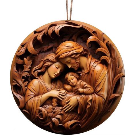 cm große Acryl-Krippenfigur als Christbaumschmuck, detailreiche Geburtsdekoration für ein spirituelles Zuhause (1/5)