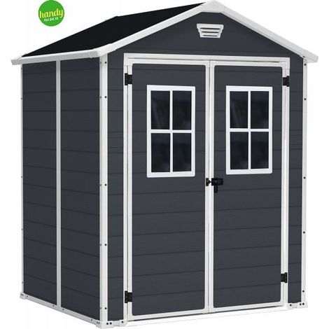 Casetta Keter Manor 6x5 grigio scuro cm 185x152x226 h (1/5)