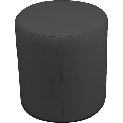 Dmora - Pouf Lisboa, Mehrzwecksessel, Sitzsack, Hockerhocker, Made in Italy, 40x40 h42 cm, Dunkelgrau