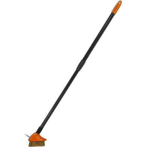 Lem Select – Brosse métallique de nettoyage télescopique 80-140 cm – Pour enlever mousse et herbe des pavés – Manche ajustable pour nettoyage sans effort (1/3)