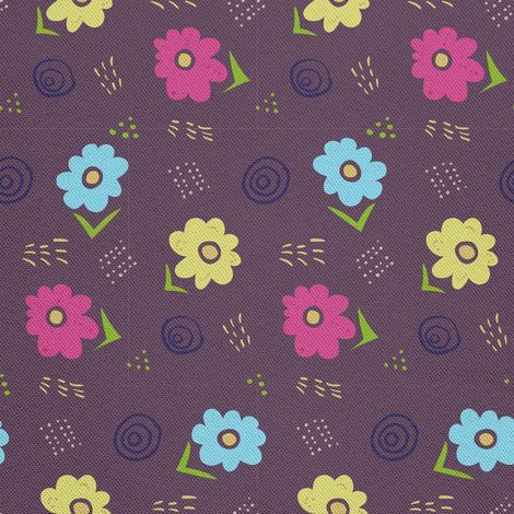 Tela Oxford decorativa para exteriores - Motivo floral Doodle I DX525 (1/5)
