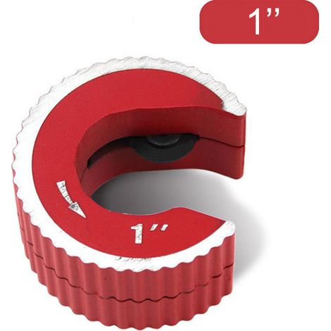 Coupe-tubes, alliage d'aluminium, rouge, 1" Coupe-tubes circulaire, 15 mm, 22 mm, 28 mm, autobloquant, corps en alliage d'aluminium. (1/5)