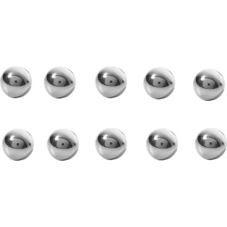Bille en acier inoxydable massif, trou traversant, diamètre 5 mm, lot de 10, accessoires de bricolage (1/5)