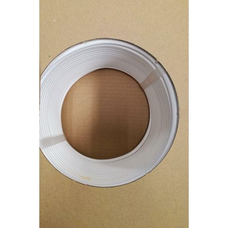 Micro tek 100 metri di cavo coassiale h-66w pvc bianco  66w-lcb100