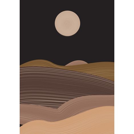 Papier peint panoramique - Paysage Boho - 130 cm x 184 cm (1/2)