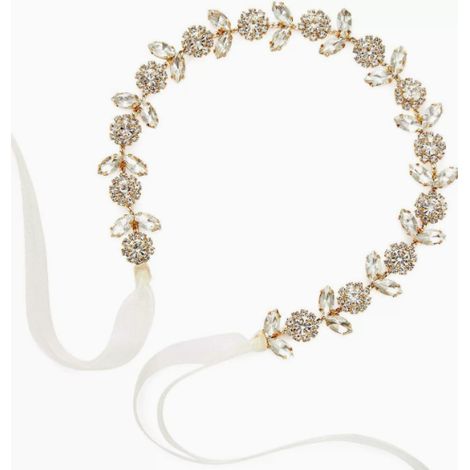1 Diadème, strass et cristal, bandeau mariage, couleur or, accessoires cheveux femme (1/5)